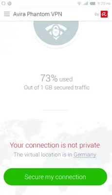 Avira Phantom VPN android App screenshot 6